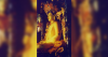 拉薩大昭寺釋迦牟尼佛像左腿被砸的洞孔。 唯色拍攝於2003年2月藏歷新年前。